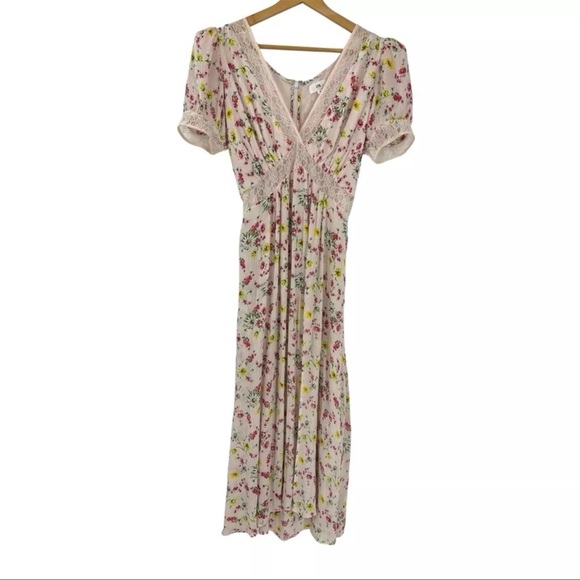 LPA Davenport Lace Midi Dress XS NWT - Picture 3 of 7